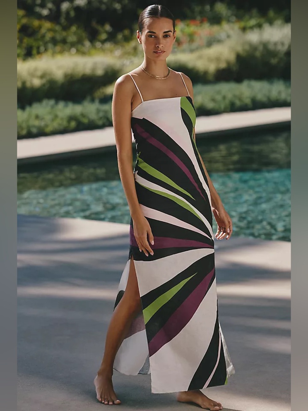 NWT Cala de la Cruz Samantha Linen Maxi Dress